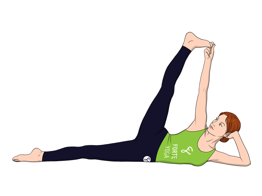 Side Reclining Leg Lift Yoga Pose - Forte Yoga