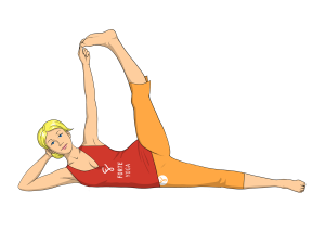 Side Reclining Leg Lift Yoga Pose