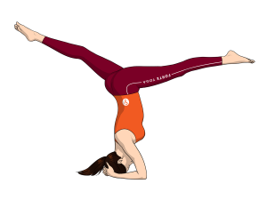 Extended Leg Headstand Yoga Pose